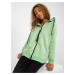 Basic light green sweatshirt RUE PARIS zipper