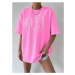 Ružové oversize tričko