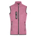 James & Nicholson Dámska vesta z pleteného fleecu JN773 - Ružový melír / off-white