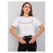 Women's white cotton t-shirt with print