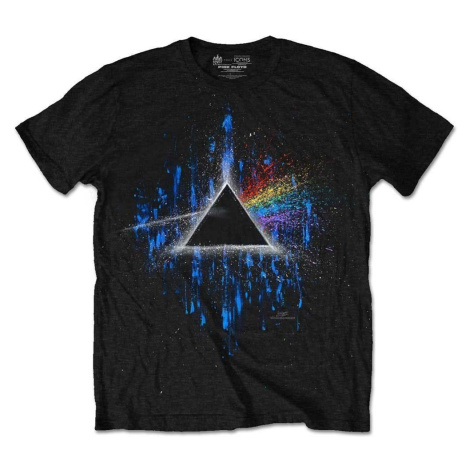 Pink Floyd Tričko Dark Side of the Moon Blue Splatter Blue