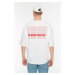 Trendyol Oversize/Wide Cut Crew Neck Short Sleeve Text Printed 1 Cotton T-Shirt