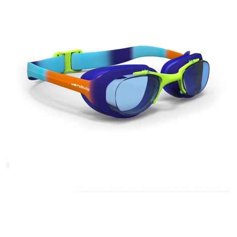 Plavecké okuliare Xbase Dye veľkosť S s čírymi sklami modro-oranžové NABAIJI