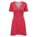 ONLY Letné šaty 'Verona'  červená / biela