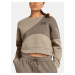 Svetlo hnedá mikina Under Armour Essential Fleece Crop Crew