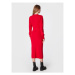 TWINSET Úpletové šaty 222TT3192 Červená Slim Fit