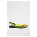 Trendyol Yellow Transparent and Suede Detailed Women's Babet