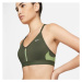 Nike DF INDY V-NECK BRA W Dámska športová podprsenka, khaki, veľkosť