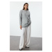 Trendyol Gray Accessory Detailed Knitwear Cardigan