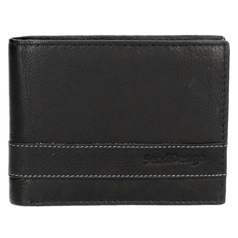 Pánska kožená peňaženka SendiDesign 48 - čierna Sendi Design