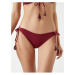 Koton Women's Claret Red Bikini Bottoms with Binding Detail