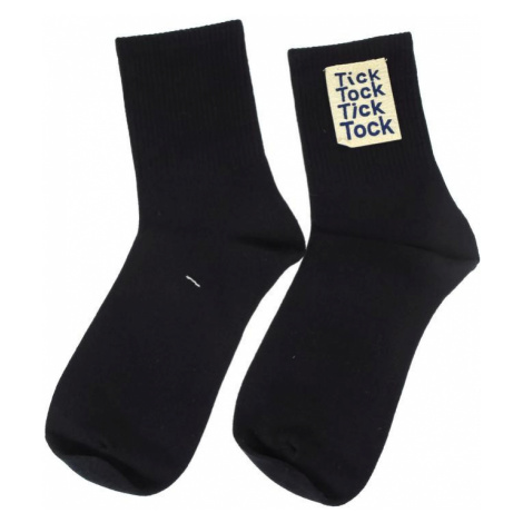 Dámske čierne ponožky TICK/TOCK