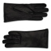 Pánske kožené rukavice Vasky Black - Pánske čierne kožené rukavice