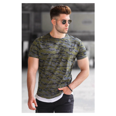 Madmext Camouflage Patterned Khaki Men's T-Shirt 4480