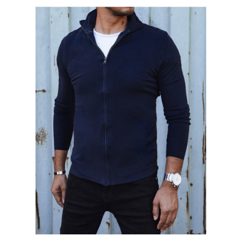 Pánsky sveter tmavomodrý cardigan Dstreet WX2224