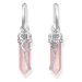 Thomas Sabo CR722-643-9 Silver hoop earrings with pink crystal pendant & symbols