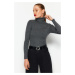 Trendyol Anthracite Couple Basic Turtleneck Knit Sweater