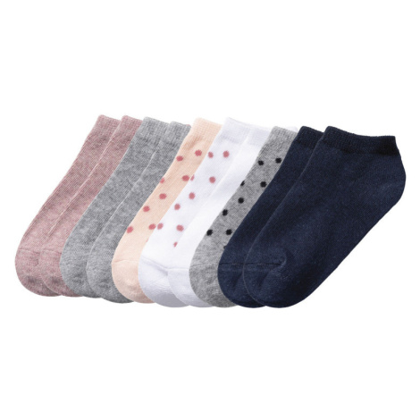 lupilu® Detské nízke ponožky, 10 párov (biela/ružová/sivá/čierna)