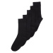 Trendyol Black 5 Pack Cotton Textured College-Tennis-Medium Size Socks