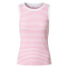 EDC BY ESPRIT Top 'Stripe Rib Tank T-Shirts sleeveless'  ružová
