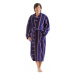 OXFORD 1212 pruh - pánske bavlnené kimono dlouhý župan kimono