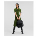 Šaty Karl Lagerfeld S Slv Knit Dress Zelená