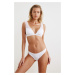 Trendyol Bikini Bottom - White - Plain