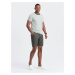 Ombre Men's T-shirt with raw finish - gray-green