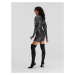 Karl Lagerfeld Šaty 'Sequin'  čierna / strieborná