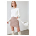 Trendyol Cinnamon Plaid Skirt