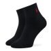 Polo Ralph Lauren Súprava 3 párov vysokých pánskych ponožiek 449655220001 Čierna