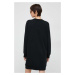 Bavlnené šaty PS Paul Smith Čierna farba, mini, rovný strih