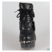 topánky na podpätku NEW ROCK Z010-C1 Čierna