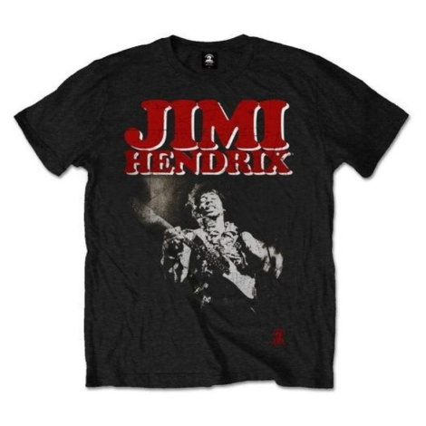 Jimi Hendrix Tričko Block Logo Unisex Black