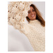 Light beige oversize sweater with a thick knit