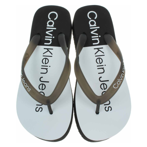 Dámské plážové pantofle Calvin Klein YW0YW00716 0GJ Black-White YW0YW00716 0GJ