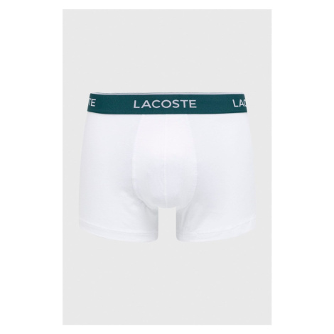 Boxerky Lacoste (3-pak) 5H3389-NUA, pánske, biela farba