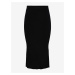 Čierna dámska svetrová midi sukňa Pieces Crista