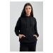 DEFACTO Relax Fit Hooded Thick Basic Sweatshirt