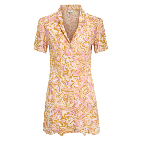 River Island Petite Košeľové šaty  šafránová / citrónová žltá / svetložltá / svetloružová / biel