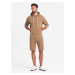 Ombre Men's sweatshirt set kangaroo sweatshirt + shorts