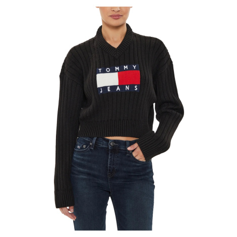 Tommy Hilfiger  TJW VNCK CENTER FLAG DW0DW18528  Svetre Čierna