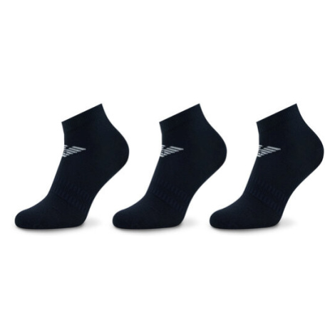 Emporio Armani Súprava 3 párov nízkych členkových ponožiek 300048 3R234 64135 Tmavomodrá