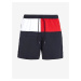 Tmavomodré pánske vzorované plavky Tommy Hilfiger Underwear