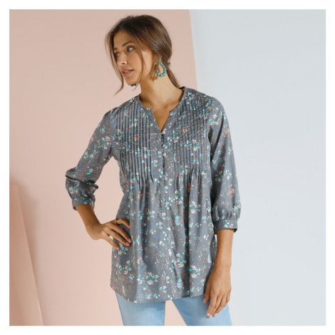 Tunika so zámikmi a potlačou kvetín Blancheporte