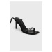 Kožené sandále Miss Sixty čierna farba