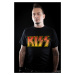 Tričko metal HYBRIS Kiss Distressed Logotype Čierna