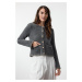 Trendyol Anthracite Fuzzy Knitted Cardigan