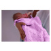 Pletená deka s jemnou väzbou - svetlo ružová