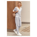 Women's tracksuit grey with short sleeves